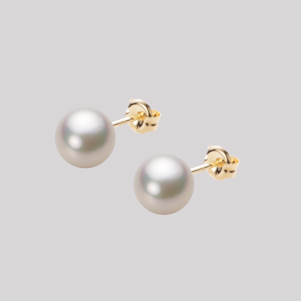 パール ピアス あこや真珠 7.0mm アコヤ 真珠 ピアス K18 イエローゴールド 18金 レディース HA00070R13CW0PA03Y ムーンレーベル Moon Label