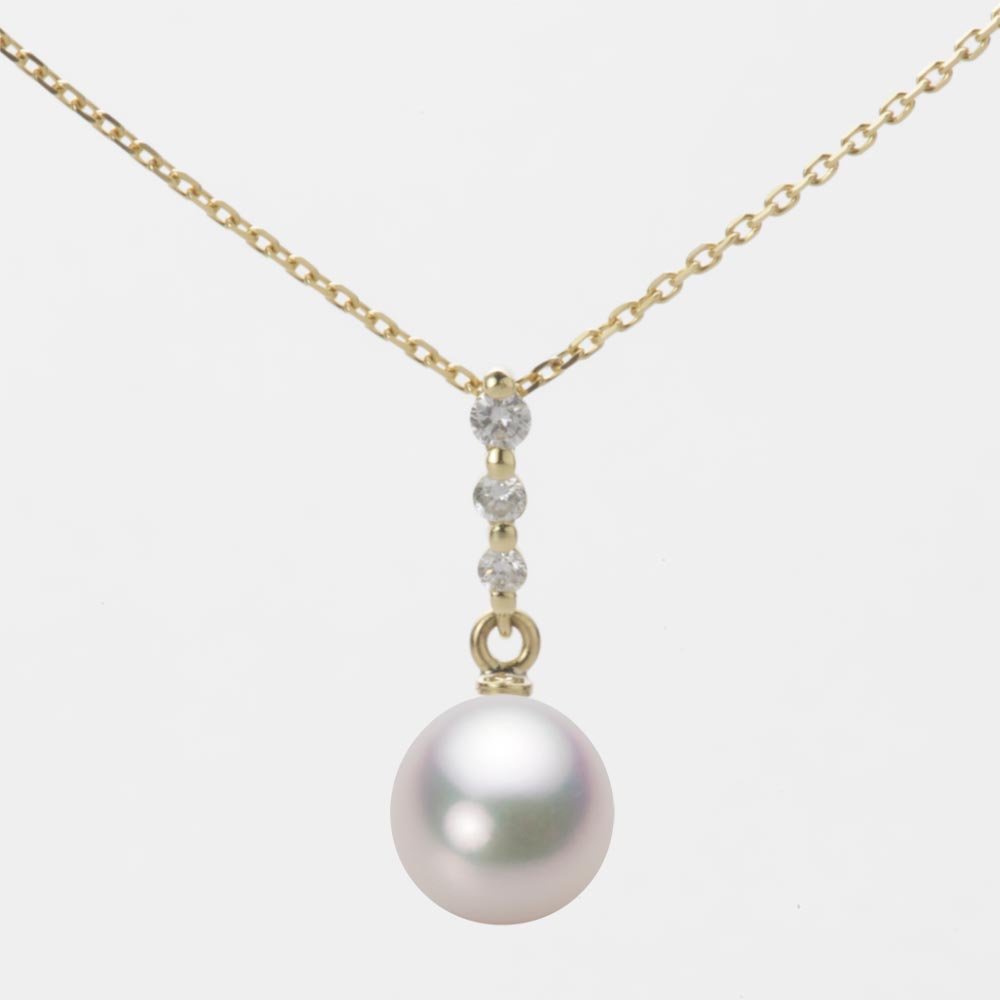 パール ペンダント トップ あこや真珠 7.5mm アコヤ 真珠 ペンダント トップ K18 イエローゴールド 18金 レディース HA00075D12WPG797Y0-T ムーンレーベル Moon Label