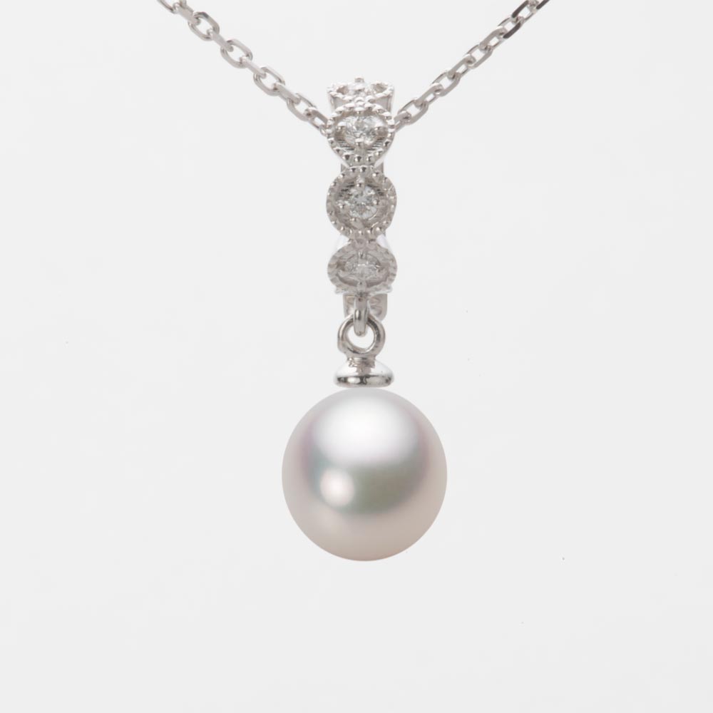 パール ペンダント トップ あこや真珠 7.5mm アコヤ 真珠 ペンダント トップ K18WG ホワイトゴールド 18金 レディース HA00075D13WPG290W0-T ムーンレーベル Moon Label