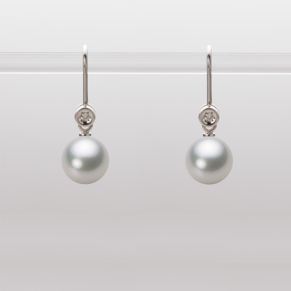 パール ピアス フック あこや真珠 7.5mm アコヤ 真珠 ピアス K18WG ホワイトゴールド レディース HA00075R13SG0885W0 ムーンレーベル Moon Label