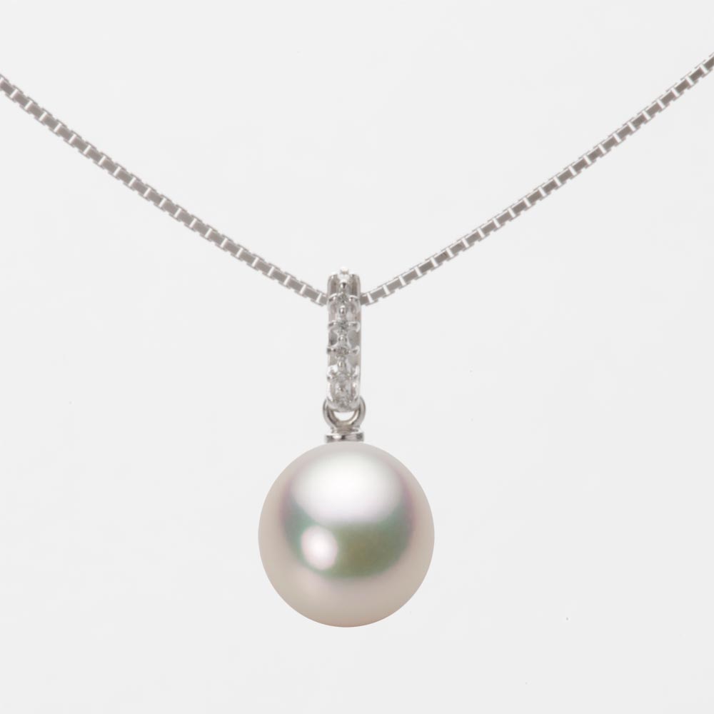 パール ペンダント トップ あこや真珠 8.0mm アコヤ 真珠 ペンダント トップ K18WG ホワイトゴールド 18金 レディース HA00080D11CW01495W-T ムーンレーベル Moon Label