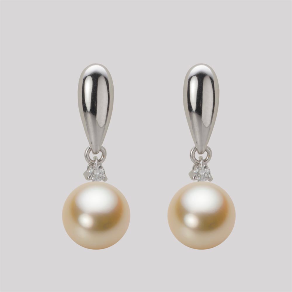 パール ピアス ぶら下がり あこや真珠 8.0mm アコヤ 真珠 ピアス K18WG ホワイトゴールド レディース HA00080R11NG0638DW ムーンレーベル Moon Label