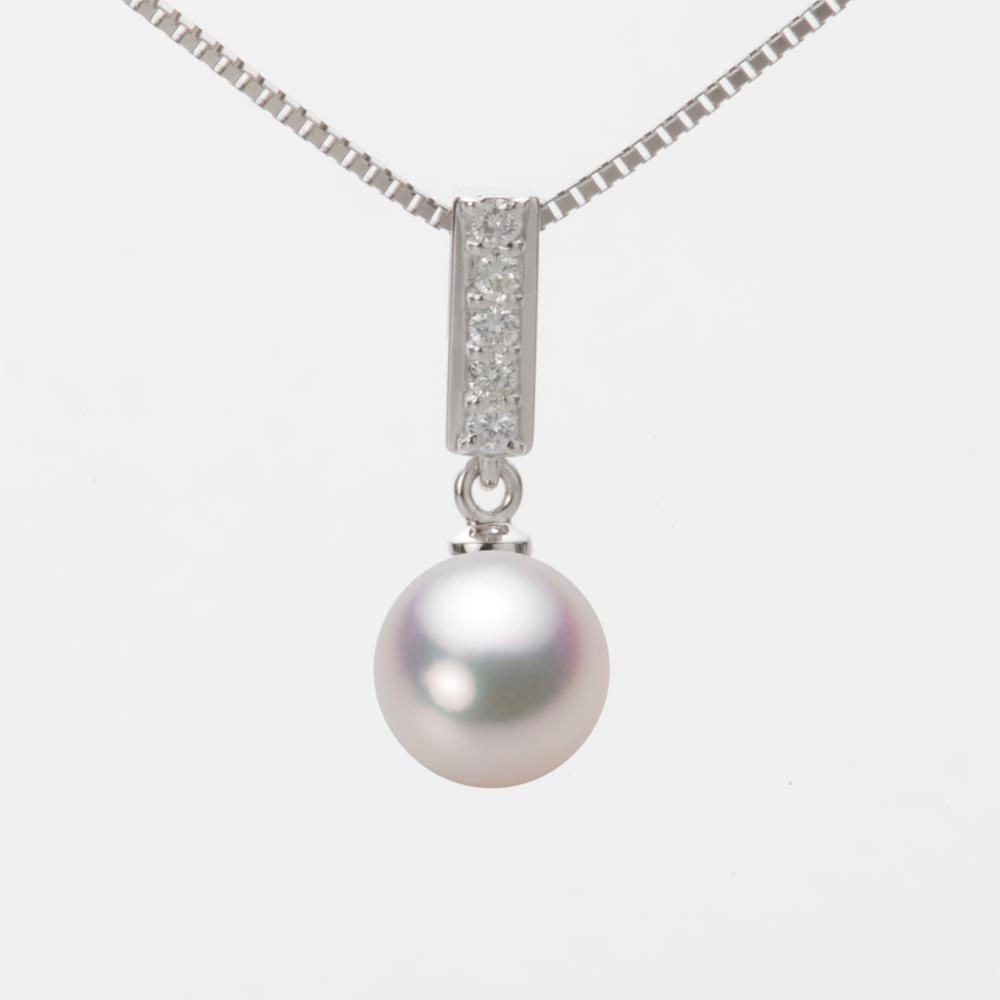 パール ペンダント トップ あこや真珠 8.0mm アコヤ 真珠 ペンダント トップ K18WG ホワイトゴールド 18金 レディース HA00080R11WPG314W0-T ムーンレーベル Moon Label