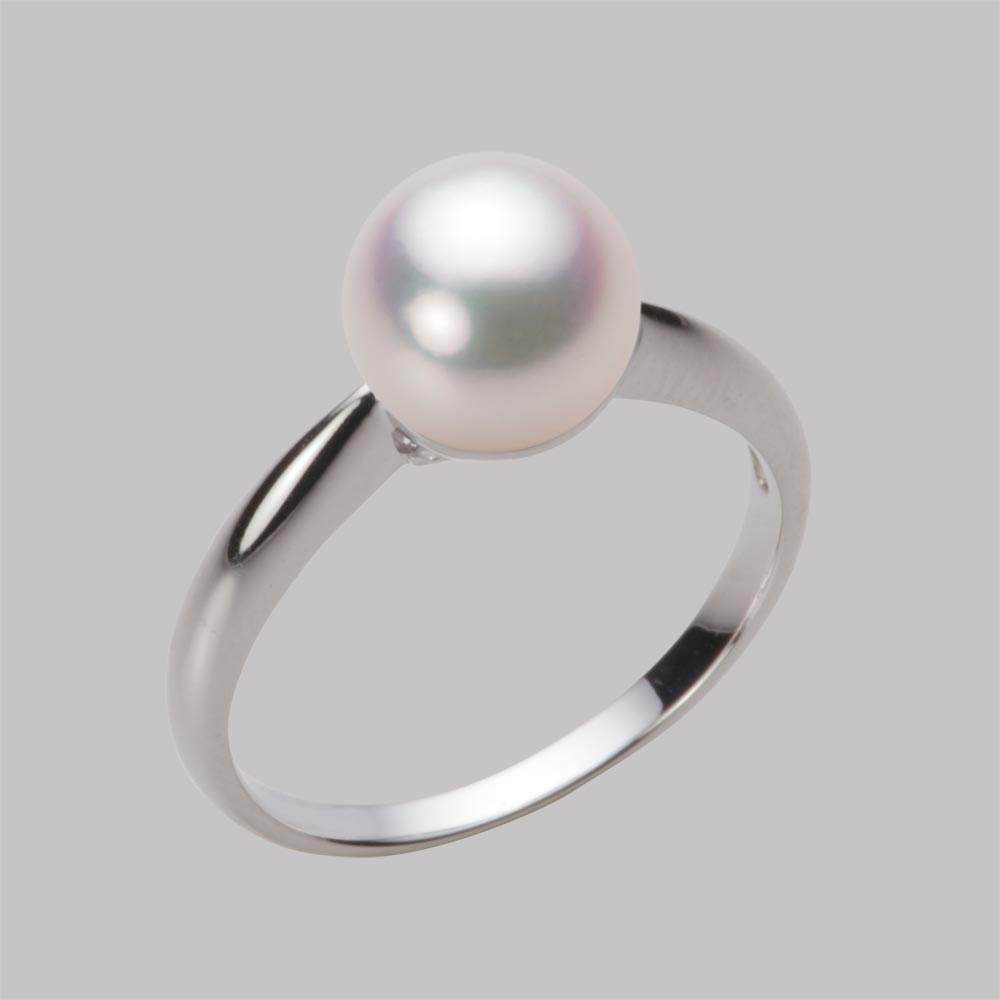 パール リング 指輪 あこや真珠 8.0mm アコヤ 真珠 リング PT900 プラチナ レディース HA00080R11WPGR01P8 ムーンレーベル Moon Label