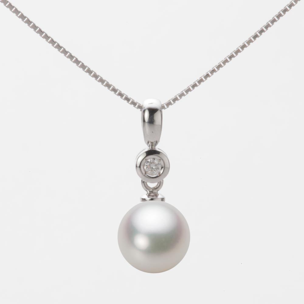 パール ペンダント トップ あこや真珠 8.0mm アコヤ 真珠 ペンダント トップ K18WG ホワイトゴールド 18金 レディース HA00080R12NW0725W0-T ムーンレーベル Moon Label