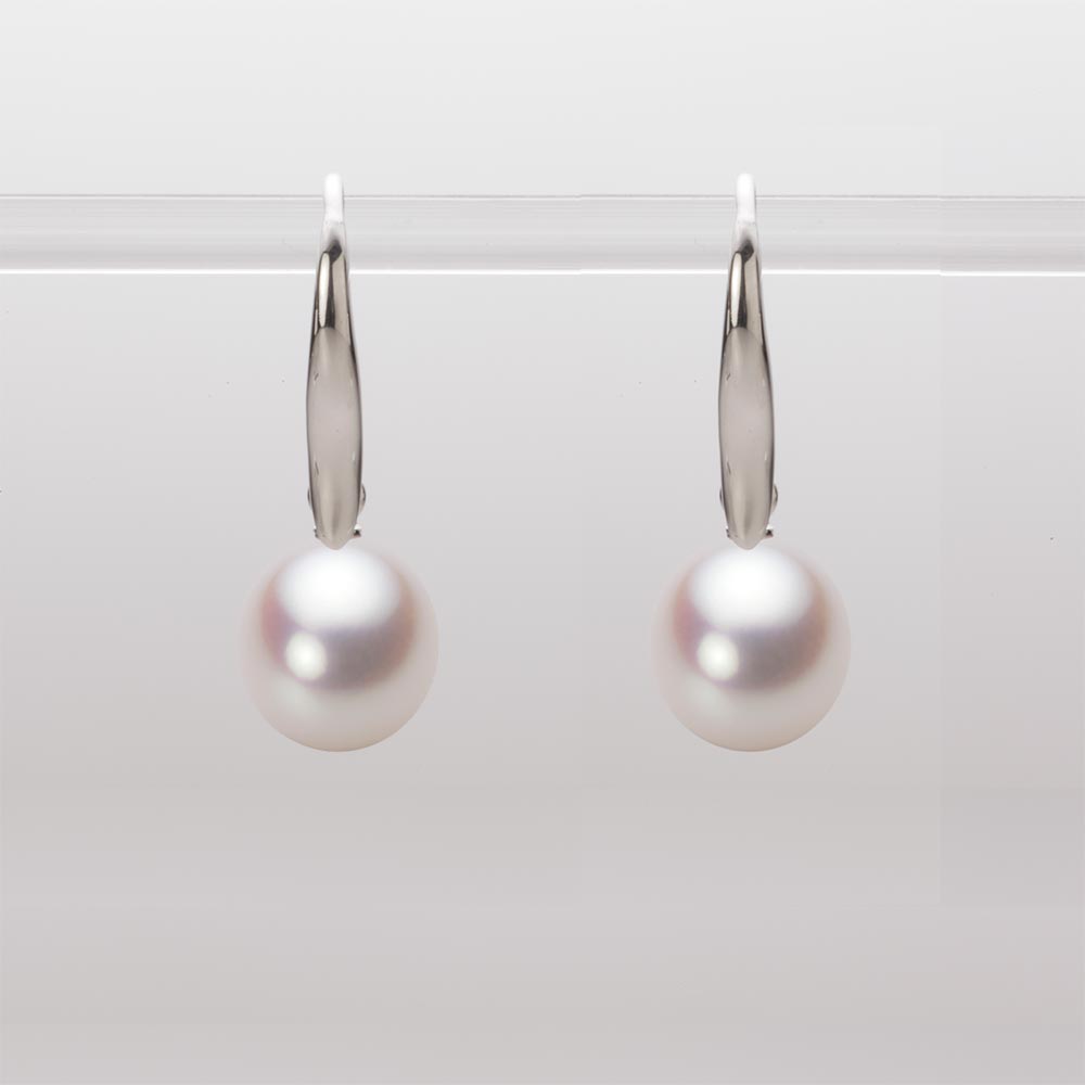 パール ピアス フック あこや真珠 8.5mm アコヤ 真珠 ピアス K18WG ホワイトゴールド レディース HA00085D13WPN716W0 ムーンレーベル M..