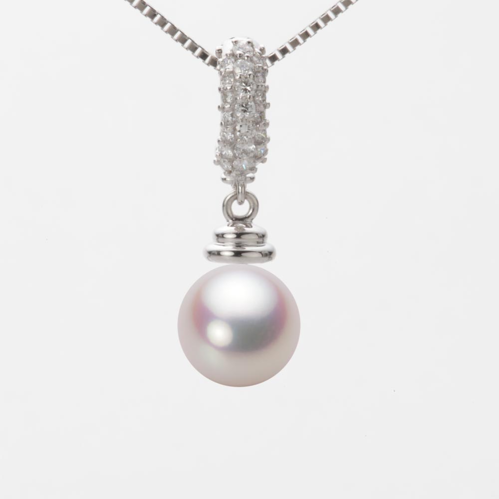 パール ペンダント トップ あこや真珠 8.5mm アコヤ 真珠 ペンダント トップ K18WG ホワイトゴールド 18金 レディース HA00085R11WPN115W0-T ムーンレーベル Moon Label