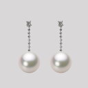 パール ピアス ぶら下がり あこや真珠 8.5mm アコヤ 真珠 ピアス K18WG ホワイトゴールド レディース HA00085R12WPG40W00 ムーンレーベル Moon Label(4)
