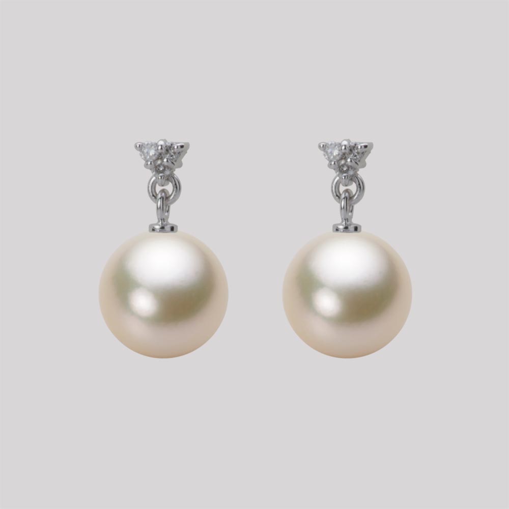 パール ピアス あこや真珠 8.5mm アコヤ 真珠 ピアス K18WG ホワイトゴールド レディース HA00085R13CG0617W0 ムーンレーベル Moon Label