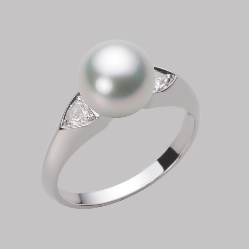 パール リング 指輪 あこや真珠 8.5mm アコヤ 真珠 リング PT900 プラチナ レディース HA00085R13SG0D01P8 ムーンレーベル Moon Label