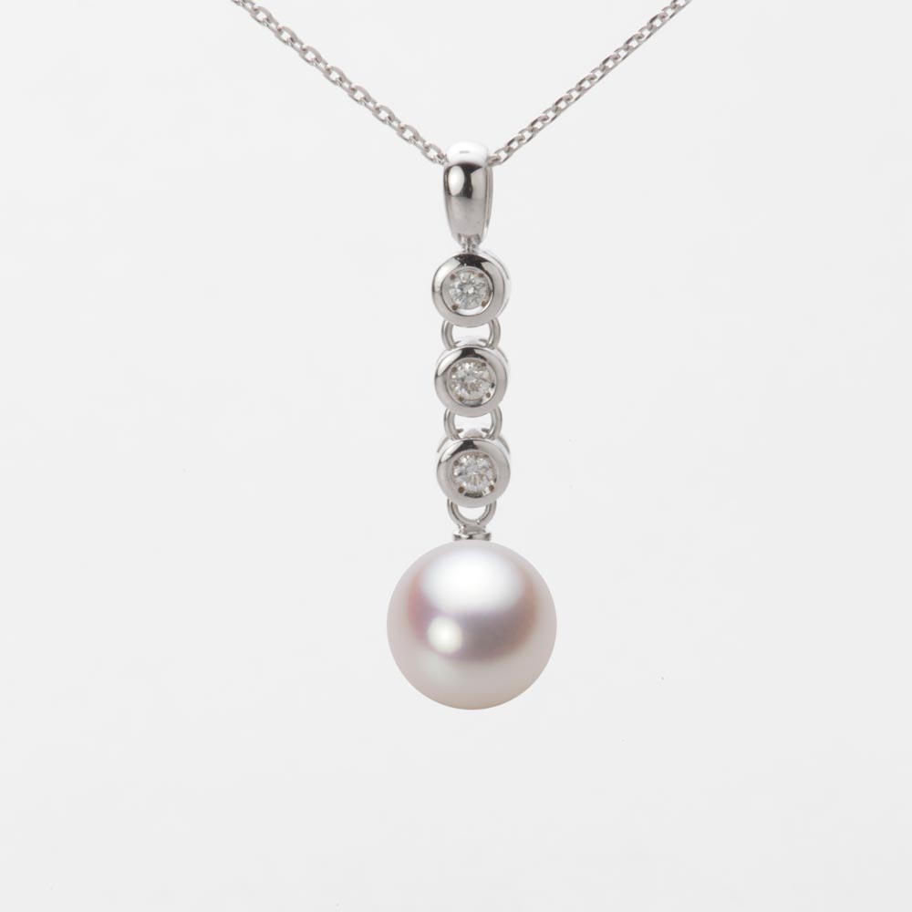 パール ペンダント トップ あこや真珠 8.5mm アコヤ 真珠 ペンダント トップ K18WG ホワイトゴールド 18金 レディース HA00085R13WPN789W0-T ムーンレーベル Moon Label