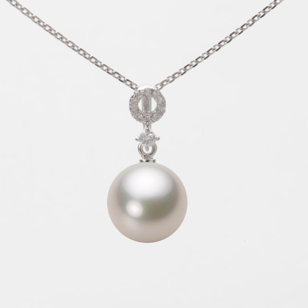 パール ペンダント トップ あこや真珠 9.0mm アコヤ 真珠 ペンダント トップ K18WG ホワイトゴールド 18金 レディース HA00090R13CW01474W-T ムーンレーベル Moon Label