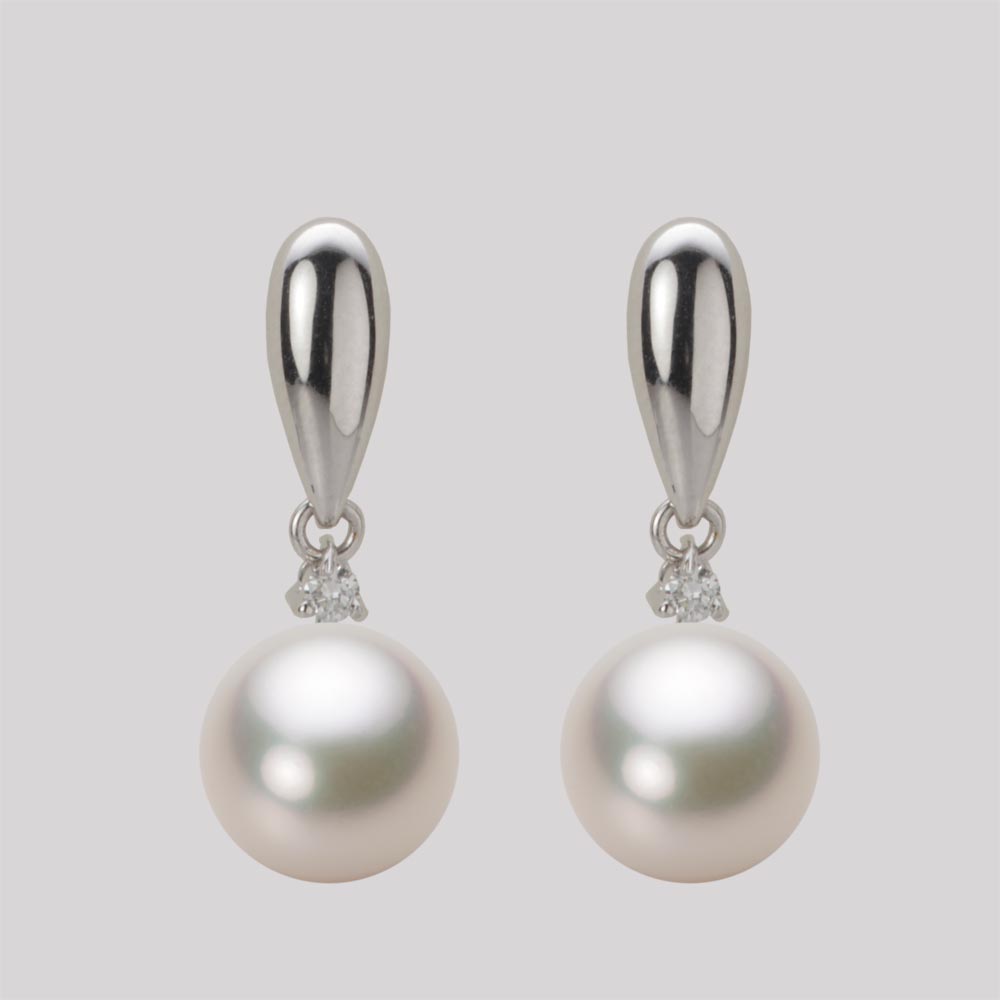 あこや真珠 パール ピアス 9.0mm アコヤ 真珠 ピアス K18WG ホワイトゴールド レディース HA00090R13CW0638DW あこや真珠 パール ピアス 9.0mm アコヤ 真珠 ピアス K18WG ホワイトゴールド レディース HA00090R13CW0638DW