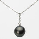 ブラック パール ネックレス 一粒 10mm 黒蝶 真珠 ペンダント K18WG ホワイトゴールド 18金 レディース NB00010R11BK0797W0 ム...