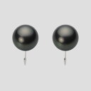 ブラック パール イヤリング 10mm 黒蝶 真珠 イヤリング K14WG ホワイトゴールド レディース NB00010R11BK0Y03W0 ムーンレーベル ...