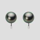 ブラック パール イヤリング 10mm 黒蝶 真珠 イヤリング K14WG ホワイトゴールド レディース NB00010R11DG0Y04W0 ムーンレーベル ...