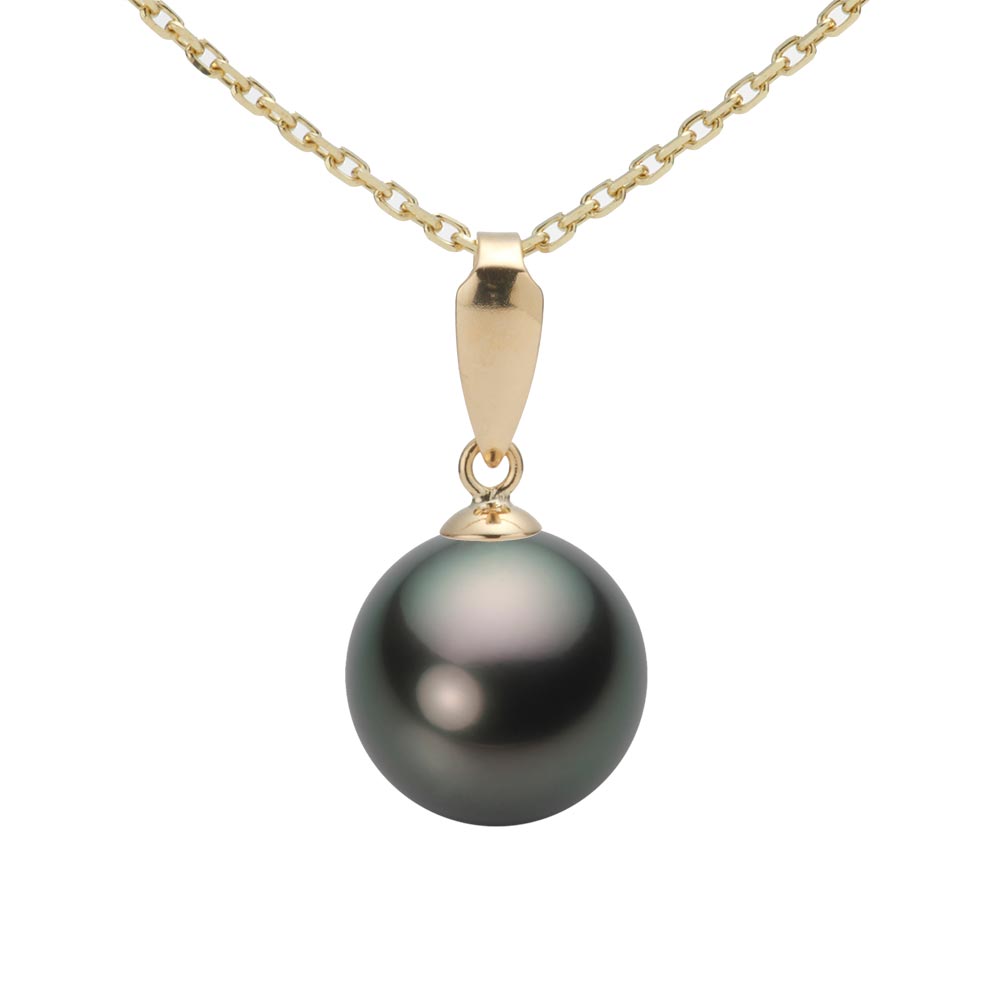 楽天Moon Label　大月真珠 Online Shopブラック パール ペンダント トップ 10mm 黒蝶 真珠 ペンダント トップ K18 イエローゴールド 18金 レディース NB00010R11PC0KB5LY-T ムーンレーベル Moon Label