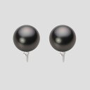 ブラック パール イヤリング 10mm 黒蝶 真珠 イヤリング K18WG ホワイトゴールド 18金 レディース NB00010R12BK0635WM ムーンレ...