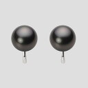 ブラック パール イヤリング 10mm 黒蝶 真珠 イヤリング K14WG ホワイトゴールド レディース NB00010R12BK0Y04W0 ムーンレーベル ...