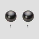 ブラック パール イヤリング 10mm 黒蝶 真珠 イヤリング PT900 プラチナ レディース NB00010R12BK0Y09P0 ムーンレーベル Moon...