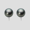 ブラック パール イヤリング 10mm 黒蝶 真珠 イヤリング K18WG ホワイトゴールド 18金 レディース NB00010R12DG0635WM ムーンレ...