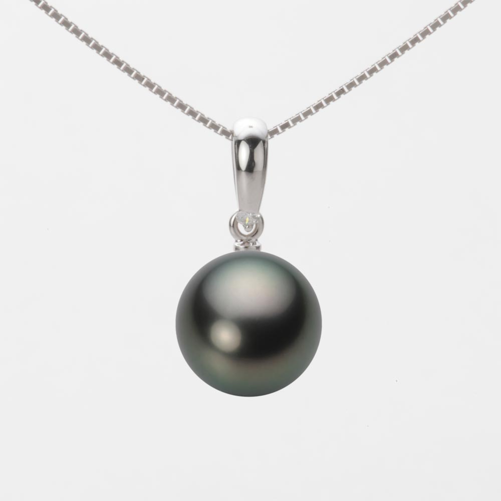 楽天Moon Label　大月真珠 Online Shopブラック パール ペンダント トップ 10mm 黒蝶 真珠 ペンダント トップ K18WG ホワイトゴールド 18金 レディース NB00010R12PC01500W-T ムーンレーベル Moon Label