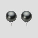 ブラック パール イヤリング 10mm 黒蝶 真珠 イヤリング K18WG ホワイトゴールド 18金 レディース NB00010R13BK0635WM ムーンレ...