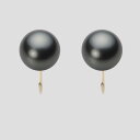 ブラック パール イヤリング 10mm 黒蝶 真珠 イヤリング K18 イエローゴールド 18金 レディース NB00010R13BK0Y06Y0 ムーンレーベ...