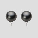 ブラック パール イヤリング 10mm 黒蝶 真珠 イヤリング K18WG ホワイトゴールド 18金 レディース NB00010R13PC0635WM ムーンレ...
