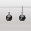 ブラック パール ピアス 10mm 黒蝶 真珠 ピアス K18WG ホワイトゴールド 18金 レディース NB00010R21BK0885W0 ムーンレーベル Moon Label