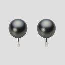 ブラック パール イヤリング 10mm 黒蝶 真珠 イヤリング K14WG ホワイトゴールド レディース NB00010R23BK0Y04W0 ムーンレーベル ...