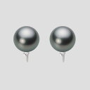 ブラック パール イヤリング 10mm 黒蝶 真珠 イヤリング K18WG ホワイトゴールド 18金 レディース NB00010R23DG0635WM ムーンレ...