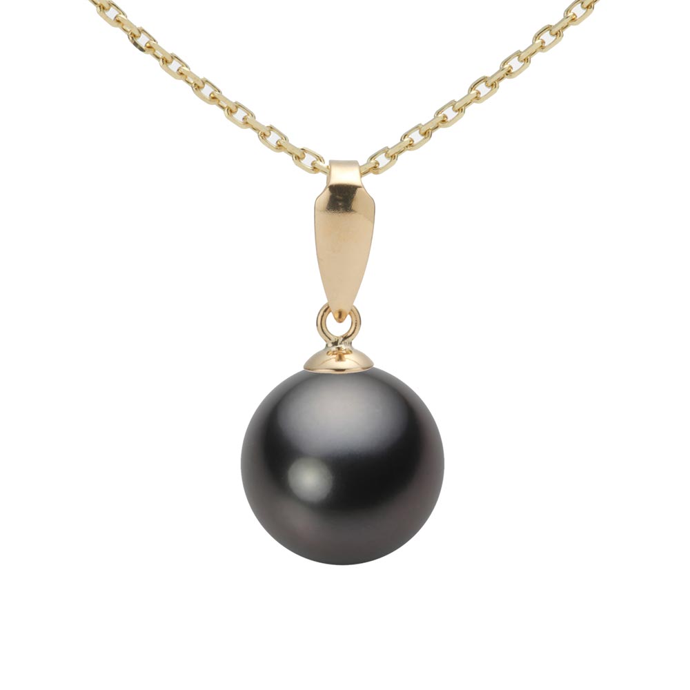 楽天Moon Label　大月真珠 Online Shopブラック パール ペンダント トップ 10mm 黒蝶 真珠 ペンダント トップ K18 イエローゴールド 18金 レディース NB00010R23PC0KB5LY-T ムーンレーベル Moon Label