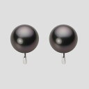 ブラック パール イヤリング 11mm 黒蝶 真珠 イヤリング K14WG ホワイトゴールド レディース NB00011R12BK0Y04W0 ムーンレーベル ...