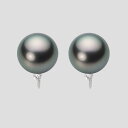 ブラック パール イヤリング 11mm 黒蝶 真珠 イヤリング K18WG ホワイトゴールド 18金 レディース NB00011R12DG0635WM ムーンレ...