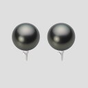 ブラック パール イヤリング 11mm 黒蝶 真珠 イヤリング K18WG ホワイトゴールド 18金 レディース NB00011R12PC0635WM ムーンレ...
