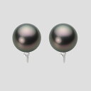 ブラック パール イヤリング 11mm 黒蝶 真珠 イヤリング K18WG ホワイトゴールド 18金 レディース NB00011R12RB0635WM ムーンレ...