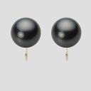 ブラック パール イヤリング 11mm 黒蝶 真珠 イヤリング K18 イエローゴールド 18金 レディース NB00011R21BK0Y06Y0 ムーンレーベ...