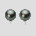 ブラック パール イヤリング 11mm 黒蝶 真珠 イヤリング K18WG ホワイトゴールド 18金 レディース NB00011R23DG0635WM ムーンレーベル Moon Label