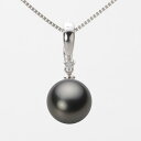 ブラック パール ネックレス 一粒 11mm 黒蝶 真珠 ペンダント K18WG ホワイトゴールド 18金 レディース NB00011R23PC0334W0 ム...