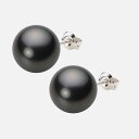 ブラック パール ピアス 12mm 黒蝶 真珠 ピアス PT900 プラチナ レディース NB00012R11BK0PA08P ムーンレーベル Moon Label