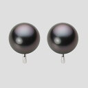 ブラック パール イヤリング 12mm 黒蝶 真珠 イヤリング K14WG ホワイトゴールド レディース NB00012R12BK0Y04W0 ムーンレーベル ...