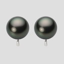 ブラック パール イヤリング 12mm 黒蝶 真珠 イヤリング K14WG ホワイトゴールド レディース NB00012R12PC0Y04W0 ムーンレーベル ...