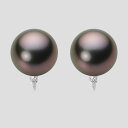ブラック パール イヤリング 12mm 黒蝶 真珠 イヤリング K18WG ホワイトゴールド 18金 レディース NB00012R12RB0635WL ムーンレ...