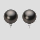 ブラック パール イヤリング 12mm 黒蝶 真珠 イヤリング K18WG ホワイトゴールド 18金 レディース NB00012R13BK0635WL ムーンレ...
