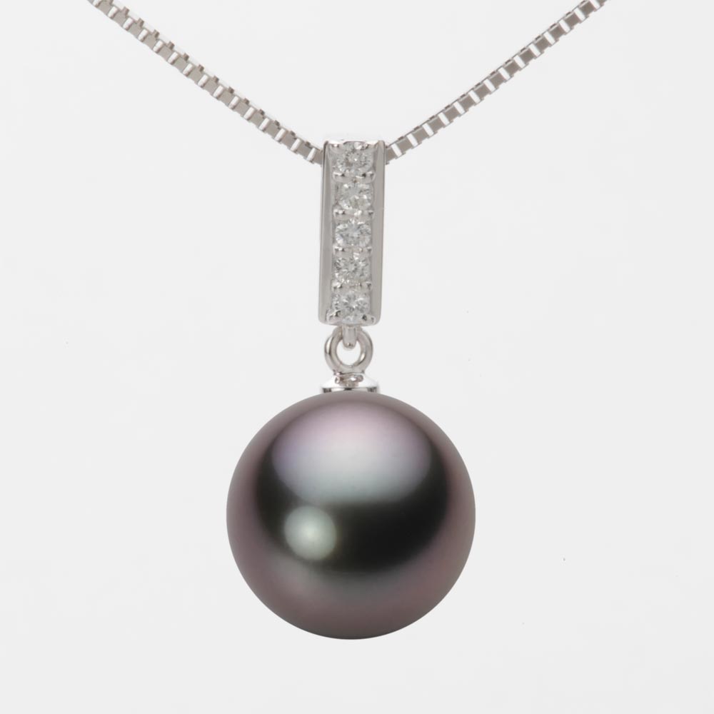 ブラック パール ペンダント トップ 12mm 黒蝶 真珠 ペンダント トップ K18WG ホワイトゴールド 18金 レディース NB00012R13RB0314W0-T ムーンレーベル Moon Label