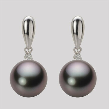 パール ピアス 12mm 黒蝶 真珠 ピアス K18WG ホワイトゴールド レディース NB00012R13RB0638DW ムーンレーベル Moon Label