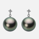 ブラック パール ピアス 12mm 黒蝶 真珠 ピアス K18WG ホワイトゴールド 18金 レディース NB00012R21PC0514W0 ムーンレーベル Moon Label(4)