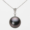 ブラック パール ネックレス 一粒 13mm 黒蝶 真珠 ペンダント K18WG ホワイトゴールド 18金 レディース NB00013R22BK0904W0 ムーンレーベル Moon Label(4)