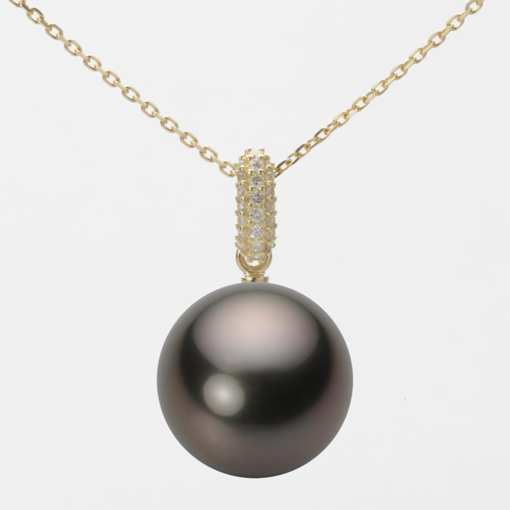 ブラック パール ペンダント トップ 13mm 黒蝶 真珠 ペンダント トップ K18 イエローゴールド 18金 レディース NB00013R23BK01489Y-T ムーンレーベル Moon Label